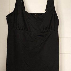 Lands End square neck tankini tummy control size 16